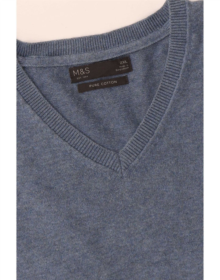 Vestă Marks & Spencer pentru bărbați, 2XL, bumbac, albastru