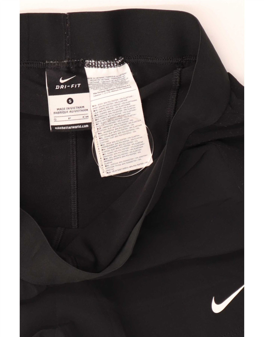 Pantaloni scurți sport Nike Dri Fit pentru femei UK 10, poliester negru mic