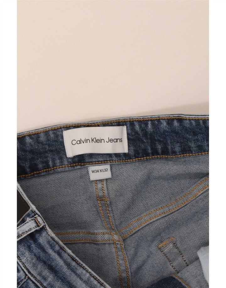 Blugi slim pentru bărbați Calvin Klein W34 L32 albastru