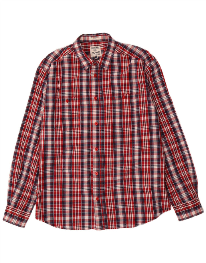 Cămașă pentru bărbați Wrangler, mare, roșu, din bumbac
