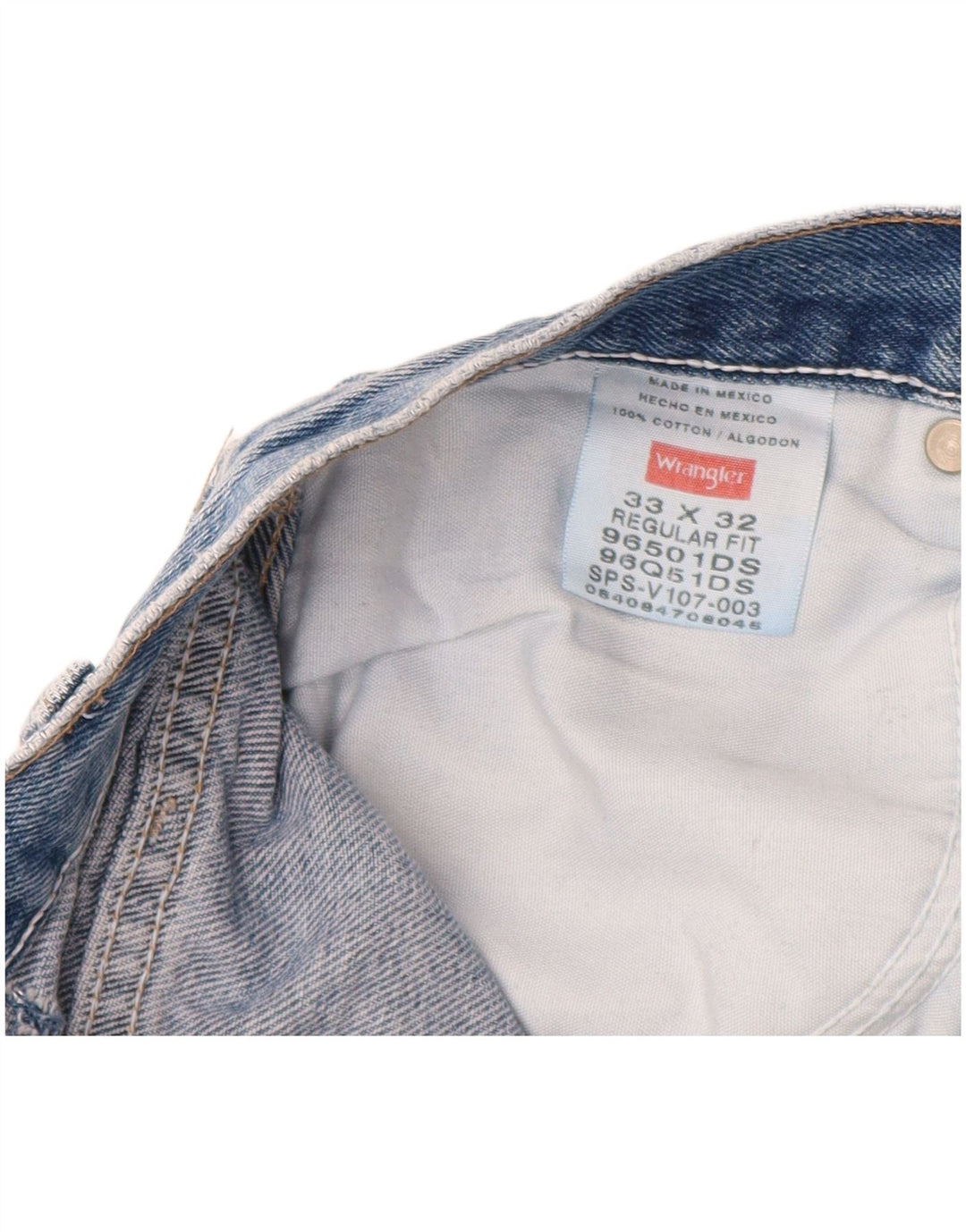 Blugi drepti WRANGLER pentru bărbați, cu ajustare normală, W33 L32, bumbac albastru