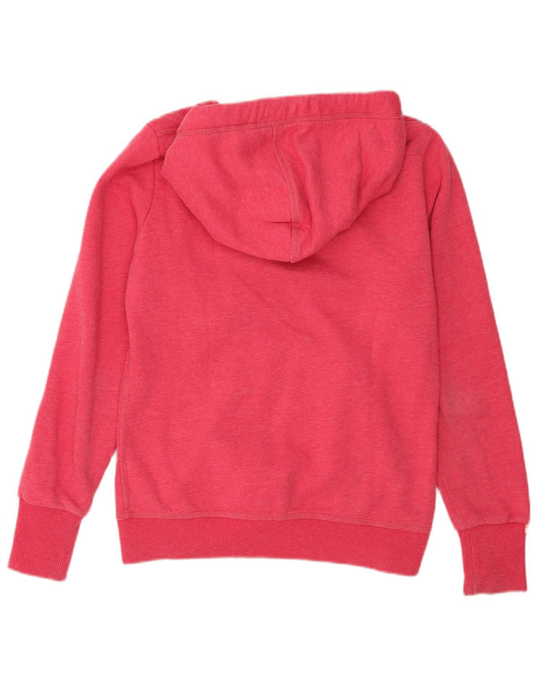 Pulover Superdry pentru femei, cu fermoar, poliester roz mediu