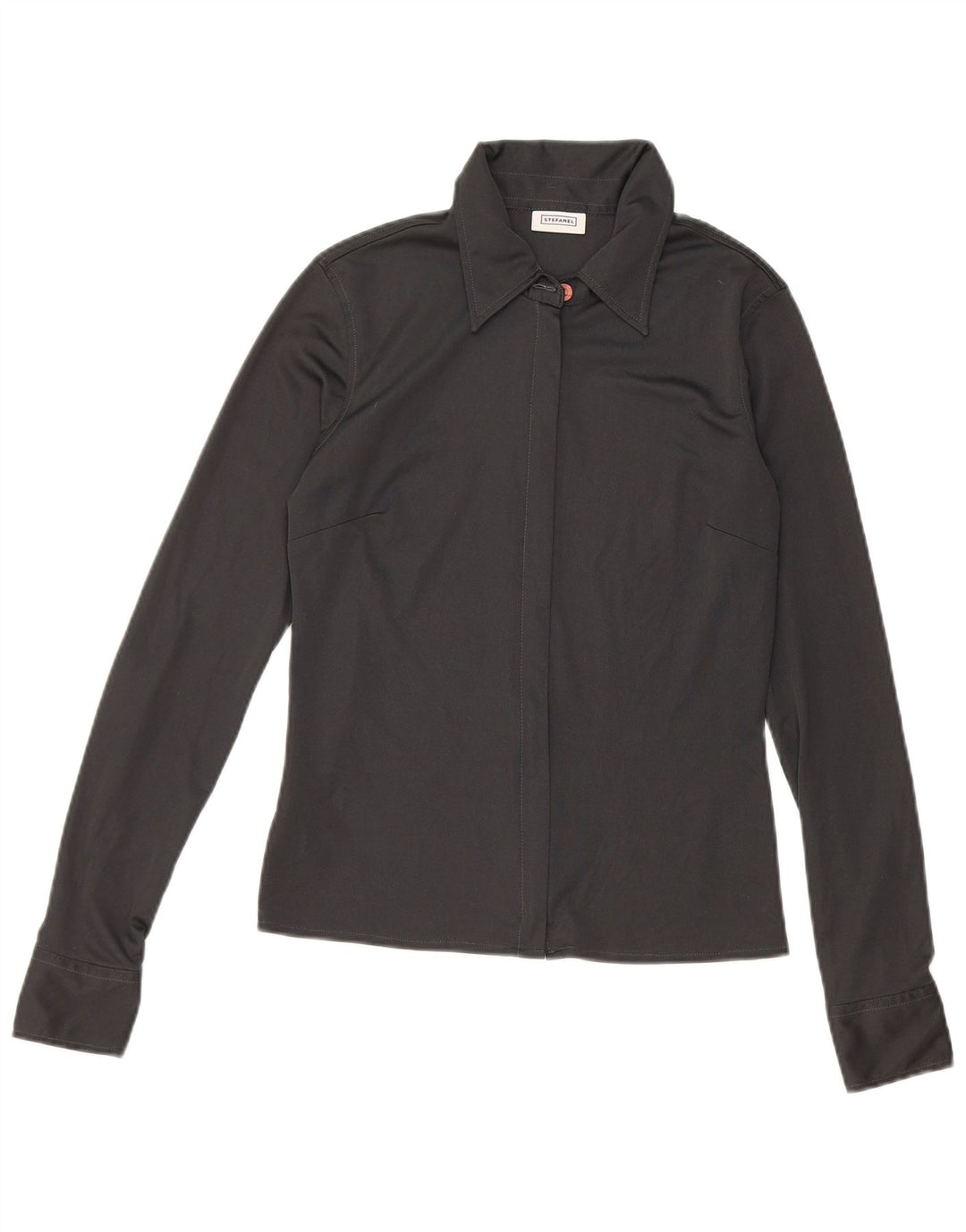 Bluză cămașă pentru femei STEFANEL UK 10 Poliester negru mic