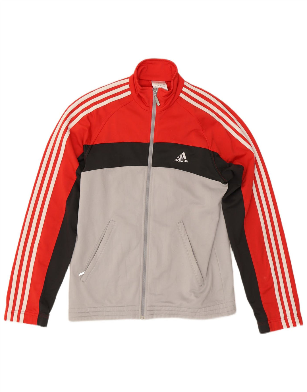 Jachetă de trening Adidas pentru bărbați Marea Britanie 36/38 Poliester Colorblock Roșu Mic