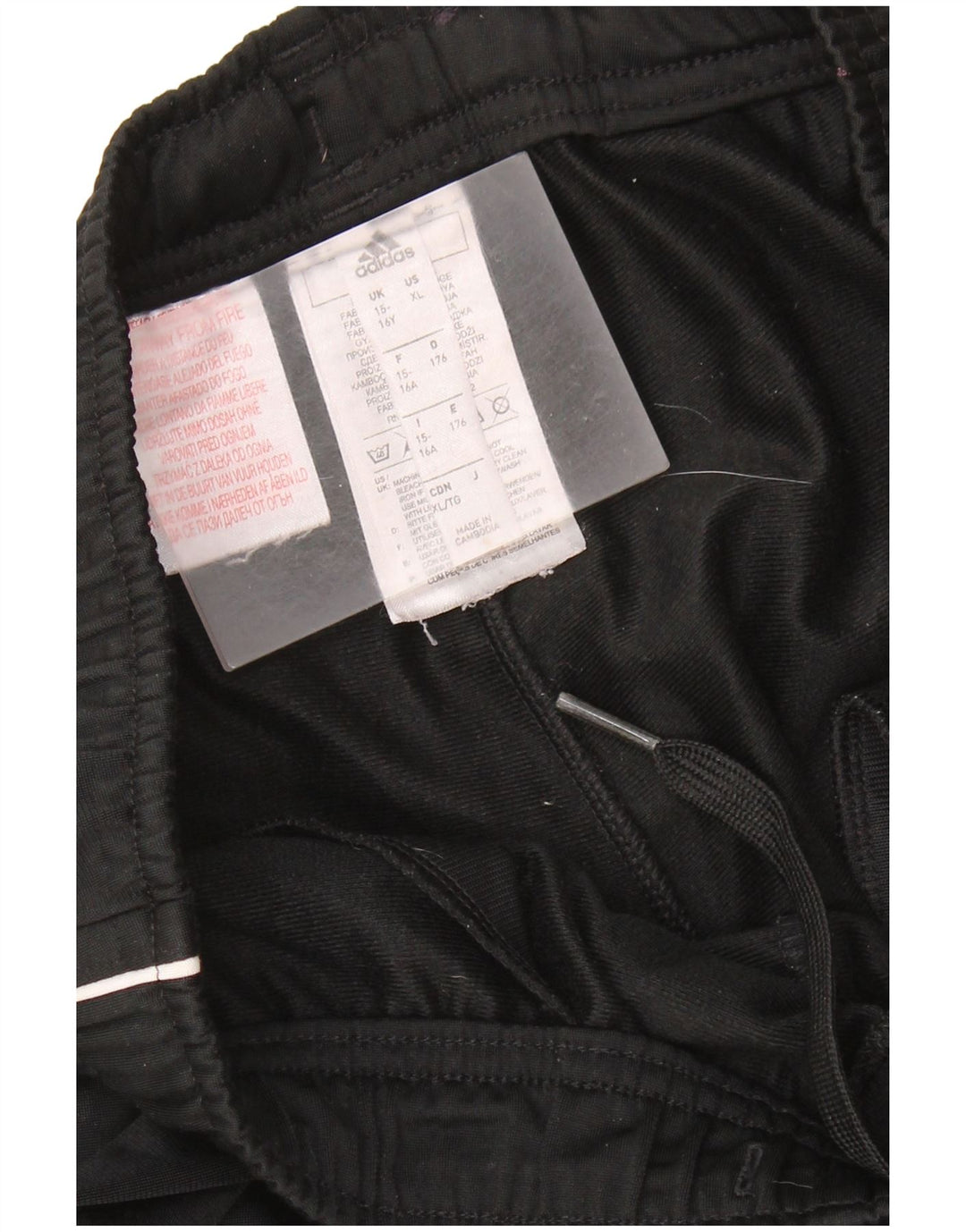 Adidas Fete Trening Pantaloni Joggeri 15-16 Ani Negru Poliester