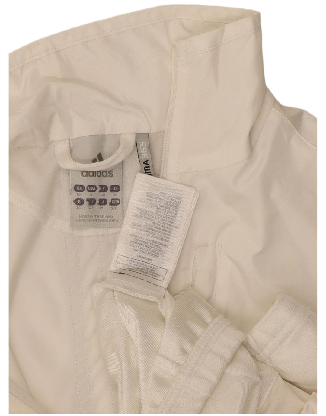 Jachetă de trening Clima 365 ADIDAS pentru femei UK 10 Poliester alb mic