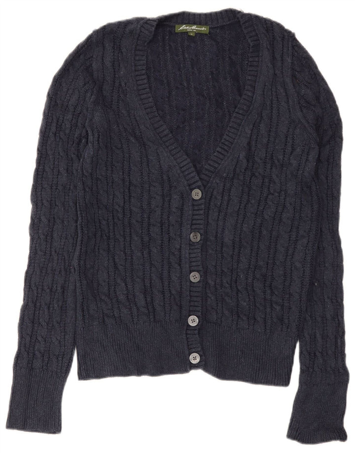 Pulover cardigan pentru femei Eddie Bauer UK 12, mediu, bleumarin, bumbac