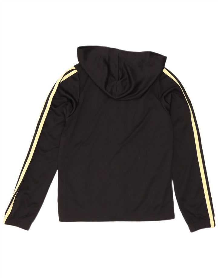 Jachetă de top pentru trening cu glugă Adidas pentru femei UK 8 Poliester negru mic