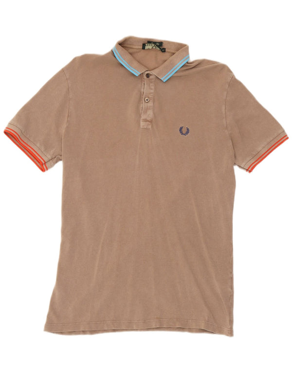 Cămașă polo pentru bărbați Fred Perry, slim, bumbac maro mediu