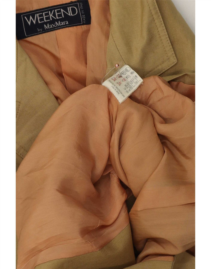 Sacou blazer pentru femei de weekend cu 3 nasturi Max Mara UK 14 mare kaki