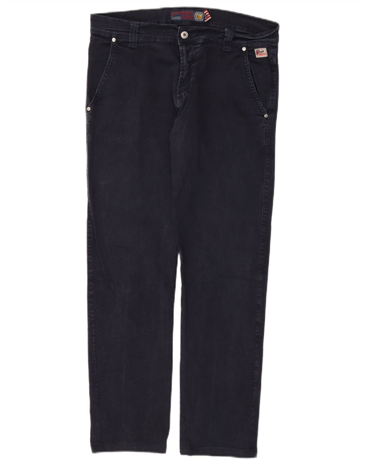 Blugi drepti pentru bărbați Roy Rogers IT 48 Medium W34 L30 Bumbac bleumarin