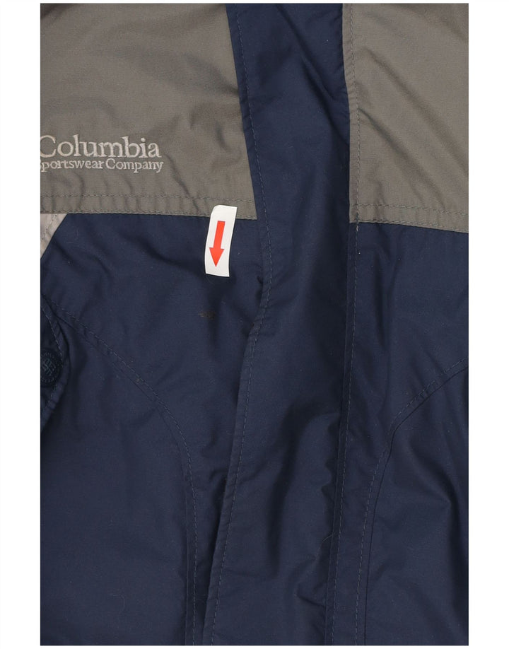 Jachetă Windbreaker pentru băieți Columbia 14-15 ani, albastru bleumarin, nailon color bloc