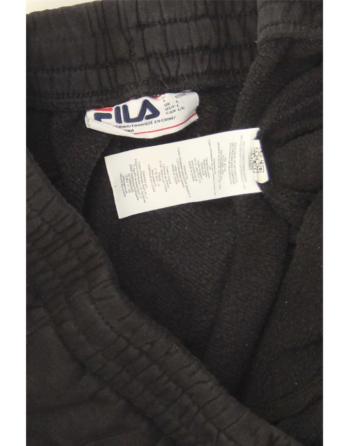 Pantaloni de trening Fila pentru bărbați Joggeri mari, negru, bumbac