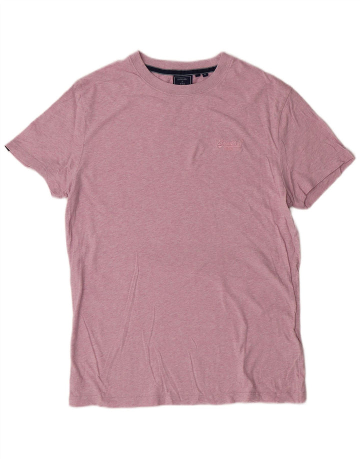 SUPERDRY Tricou Bărbați Top Bumbac Roz Mediu