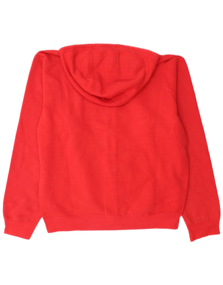 RUSSELL ATHLETIC Hanorac cu fermoar grafic pentru bărbați, bumbac mare, roșu