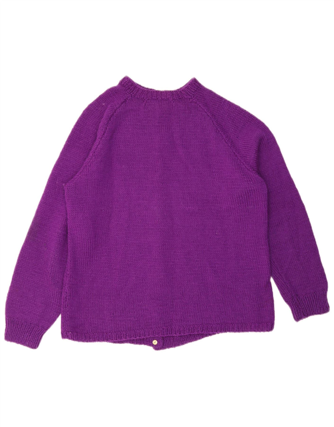 Pulover Cardigan Vintage pentru Damă UK 14 Violet Mediu