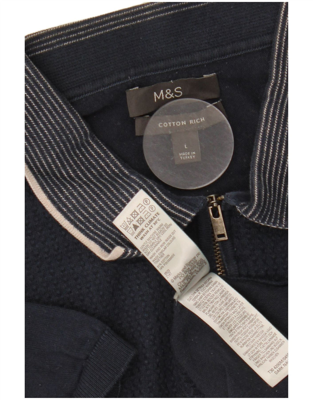 Tricou polo pentru bărbați Marks & Spencer, mare, albastru, bumbac