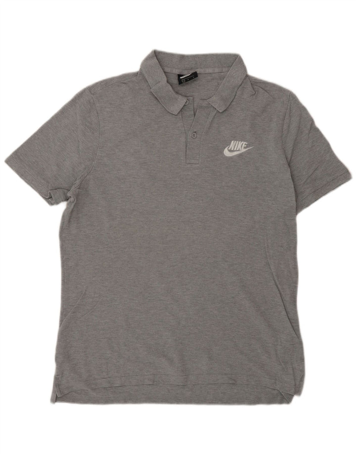Tricou polo Nike pentru bărbați, mare, gri bumbac cu pete