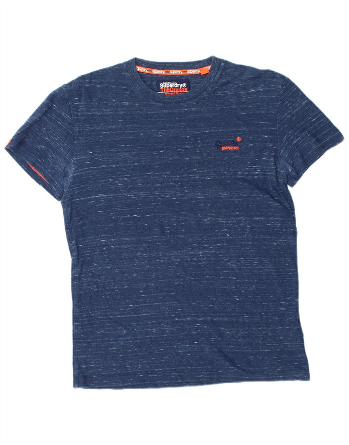 Tricou SUPERDRY pentru bărbați Top mediu albastru bumbac cu pete