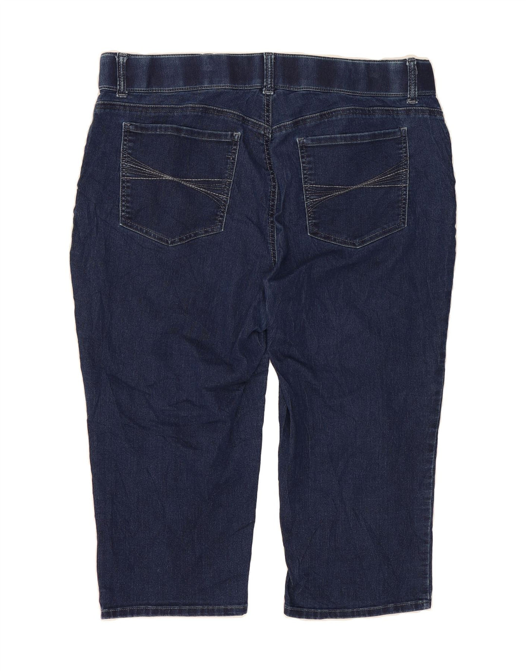 LEE Womens Raiders Mid Rise Capri Jeans W38 L19 Navy Blue Vintage Lee and Second-Hand Lee from Messina Hembry 