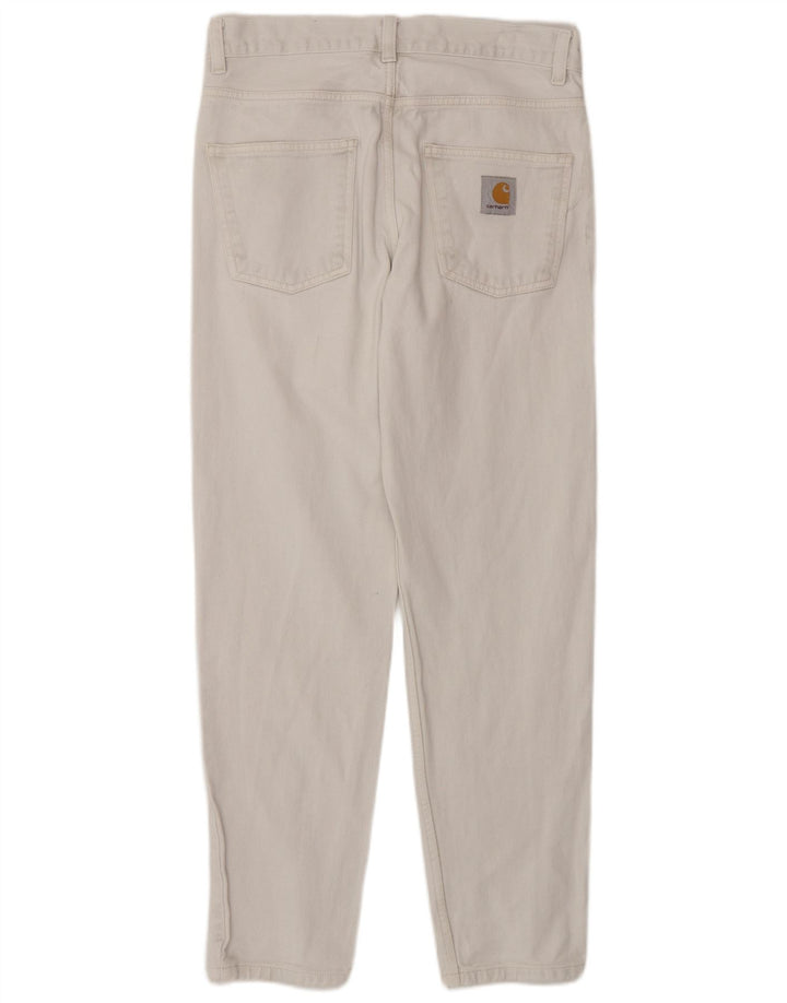 Blugi Carhartt Slim pentru bărbați W28 L28 Bumbac alb