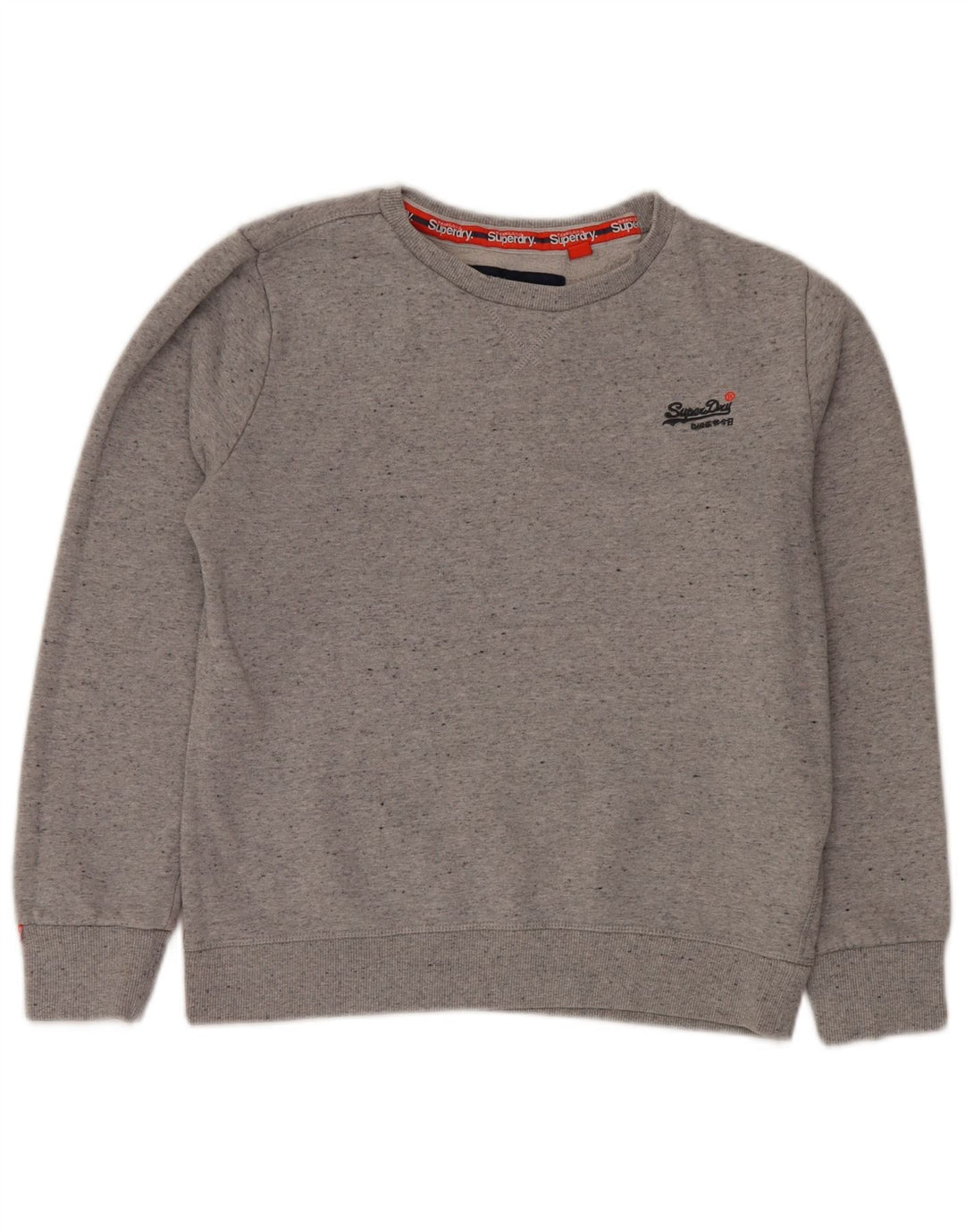 Pulover SUPERDRY pentru femei UK 16, mare, gri bumbac cu pete