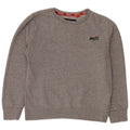 Pulover SUPERDRY pentru femei UK 16, mare, gri bumbac cu pete