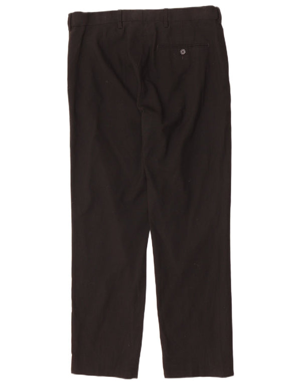 Marks & Spencer Pantaloni chino pentru bărbați, drepți, cu ajustare normală, L32 L29, negru