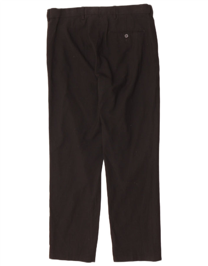 Marks & Spencer Pantaloni chino pentru bărbați, drepți, cu ajustare normală, L32 L29, negru