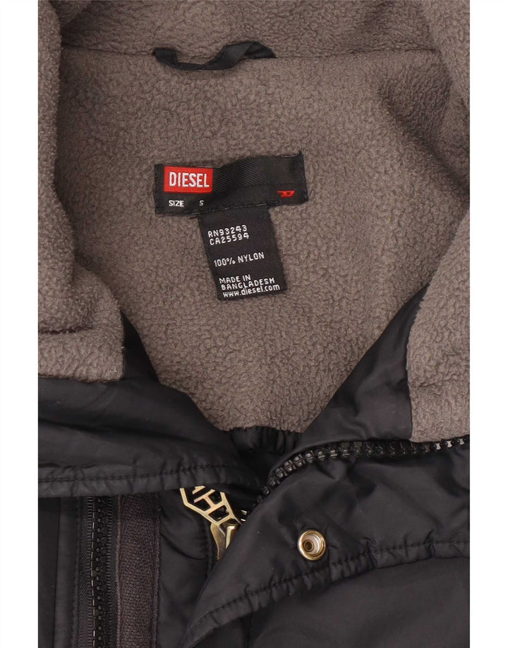 Jachetă căptușită pentru bărbați Diesel UK 36 Small Black Nylon