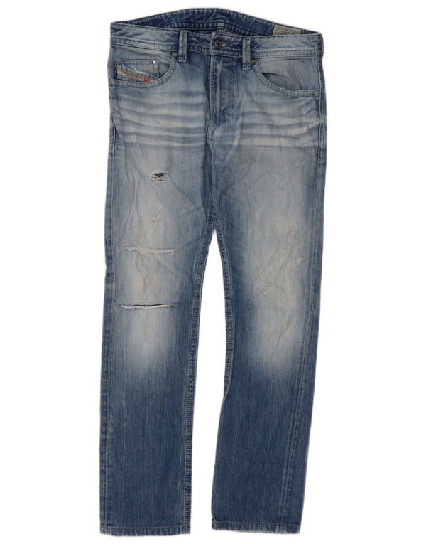 Jeans skinny subțiri Distressed Thavar pentru bărbați Diesel L30 L32 Bumbac albastru