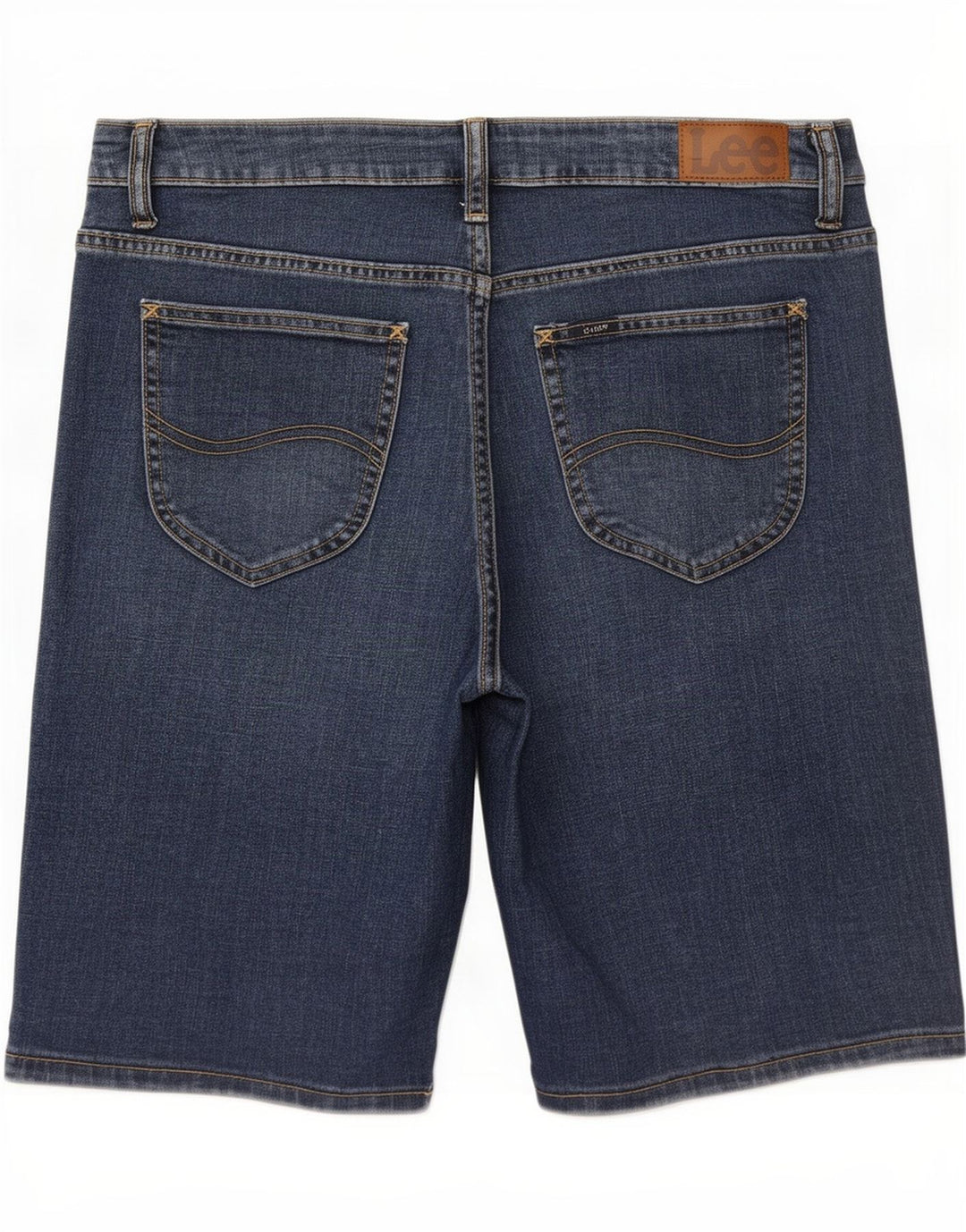 Pantaloni scurți din denim Lee pentru femei, cu talie medie, cu talie medie, W32 Large Blue