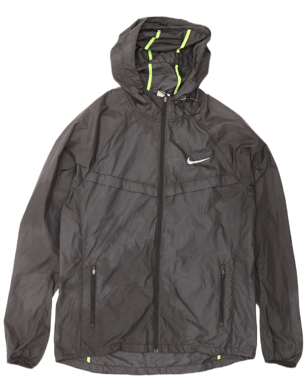 Jachetă de ploaie cu glugă NIKE pentru bărbați UK 38 Medium Gri Poliester