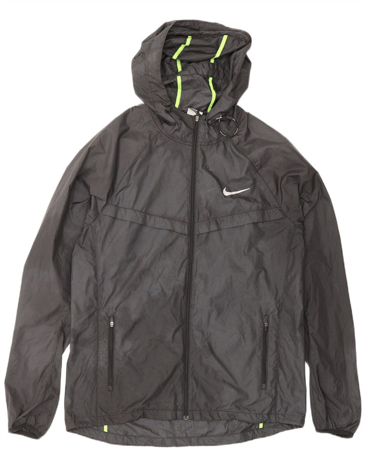 Jachetă de ploaie cu glugă NIKE pentru bărbați UK 38 Medium Gri Poliester
