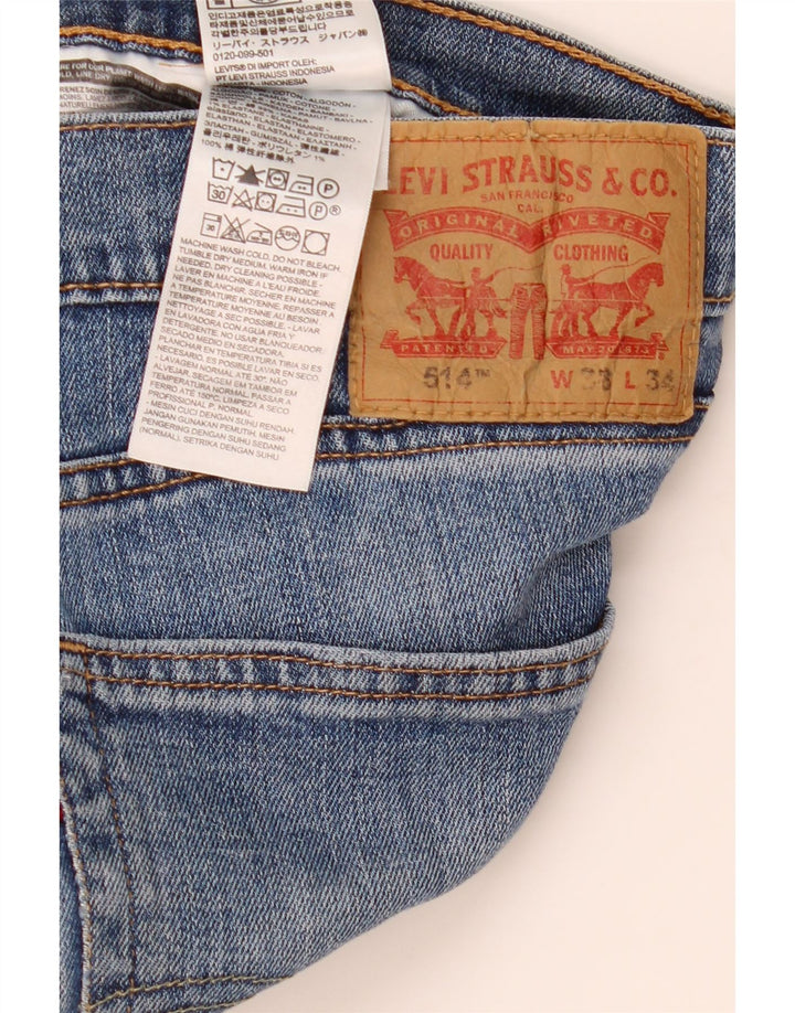 Blugi drepti pentru bărbați LEVI'S 514 W38 L34 Bumbac albastru