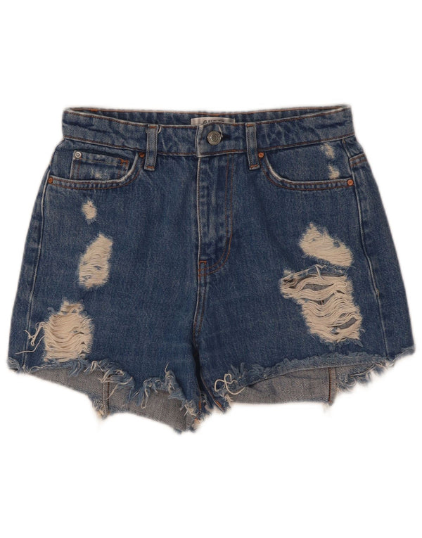 Pantaloni scurți Guess din denim distressed W25 XS poliester albastru