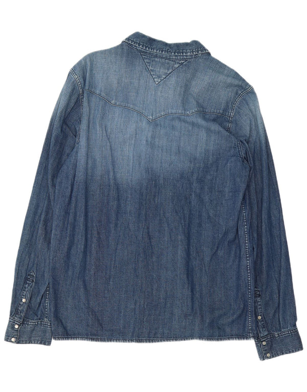 Cămașă Tommy Hilfiger pentru bărbați, XL, bumbac, albastru