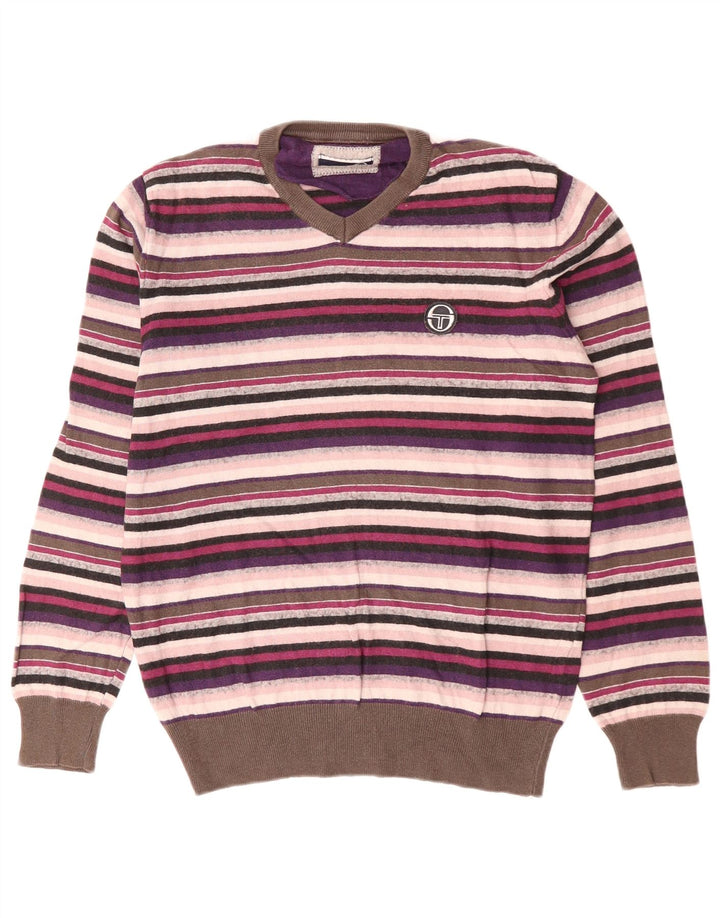 SERGIO TACCHINI Pulover pentru femei cu decolteu în V UK 14 Medium Multicolor