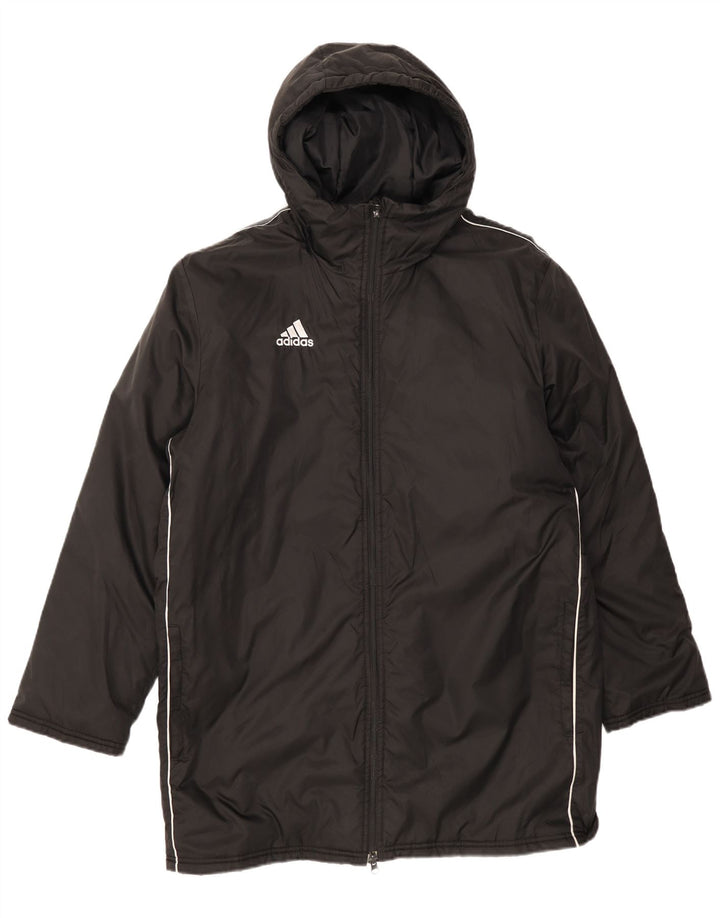 Palton căptușit cu glugă Adidas pentru bărbați Marea Britanie 38 Nylon mediu negru