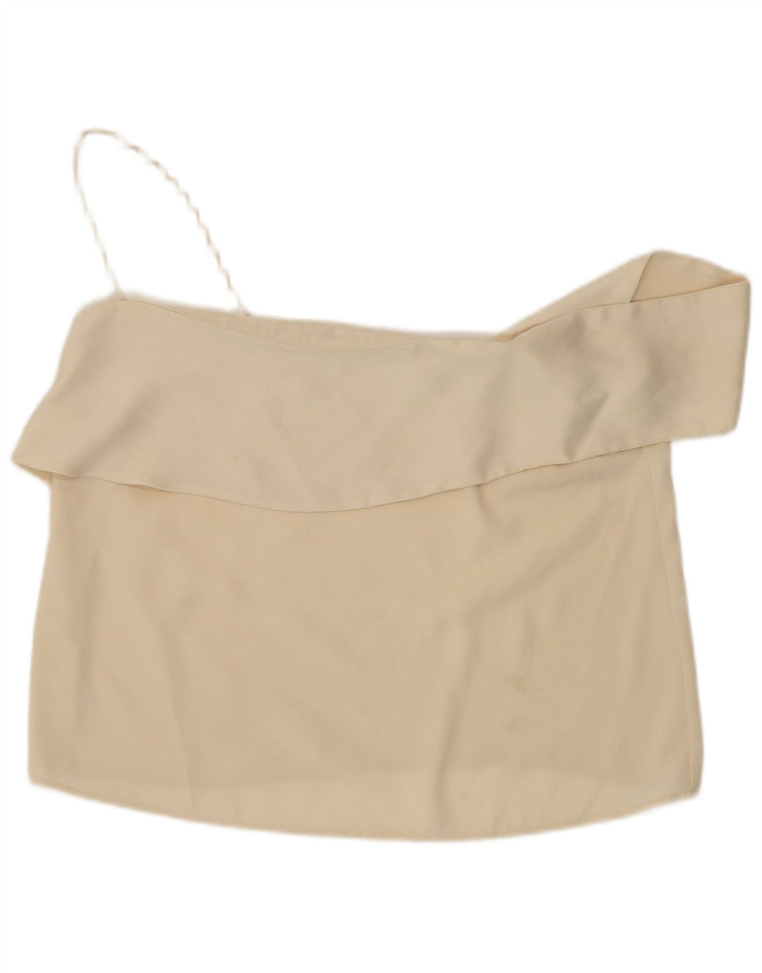 Top cu un umăr pentru femei Zara UK 14, mare, alb