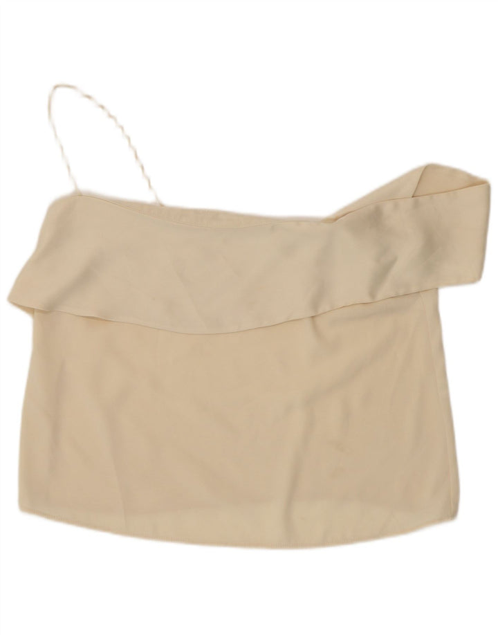 Top cu un umăr pentru femei Zara UK 14, mare, alb