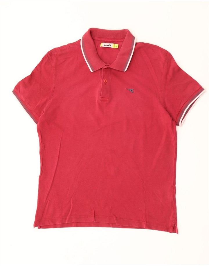 Tricou polo pentru bărbați DIADORA, bumbac cu dungi maro mediu