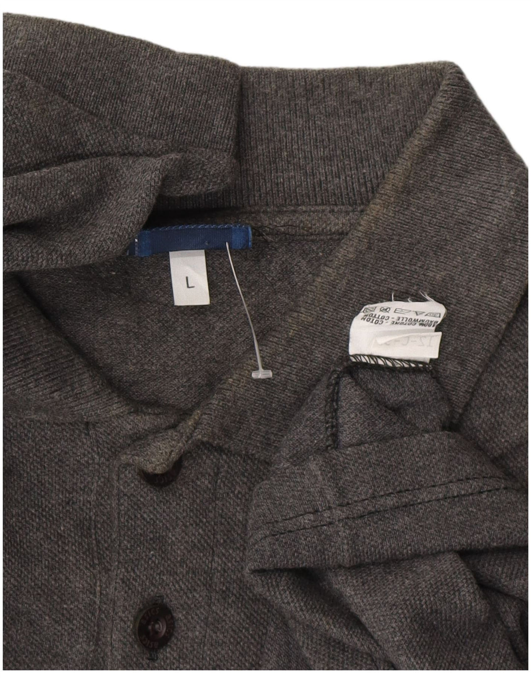 Tricou polo pentru bărbați ASICS, mare, gri bumbac