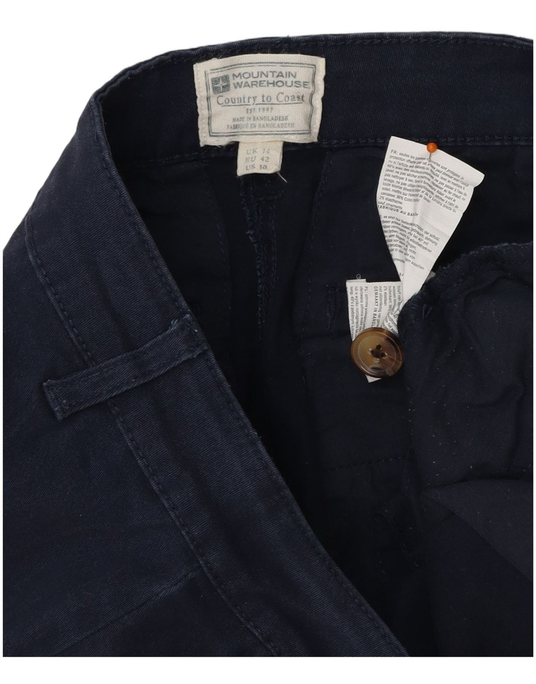 MOUNTAIN WAREHOUSE Pantaloni scurti chino pentru femei UK 14 Large W32 Bumbac bleumarin