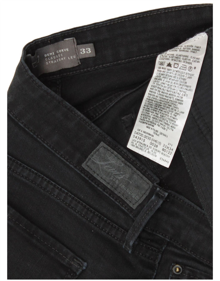 Blugi drepti Levi's Demi Curve Classic Fit W33 L30 bumbac negru