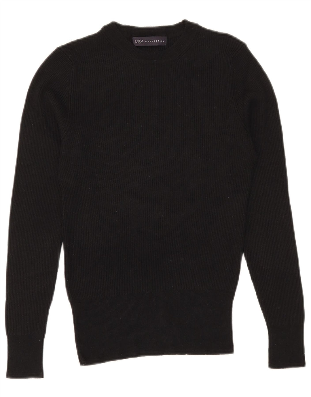 Pulover pentru femei Marks & Spencer cu decolteu triplu UK 10 Mic Negru