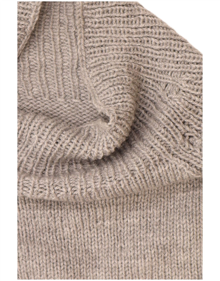 VINTAGE Pulover cu gât rulat pentru femei UK 14 Large Gri