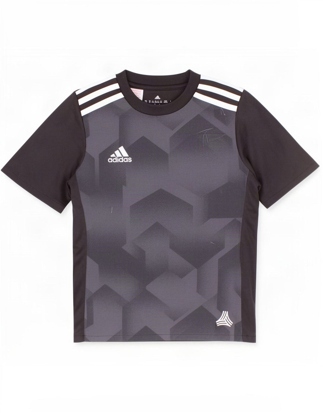 Tricou Adidas Climalite pentru baieti Top 7-8 ani poliester geometric negru