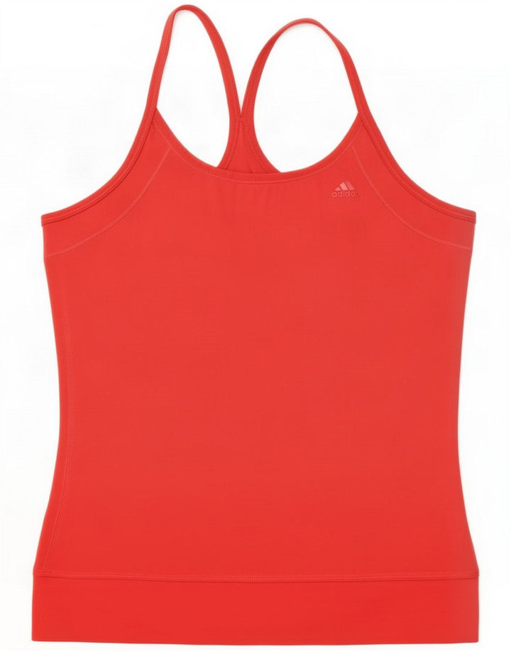 Adidas Climalite Vest Top pentru femei UK 12 Poliester roșu mediu