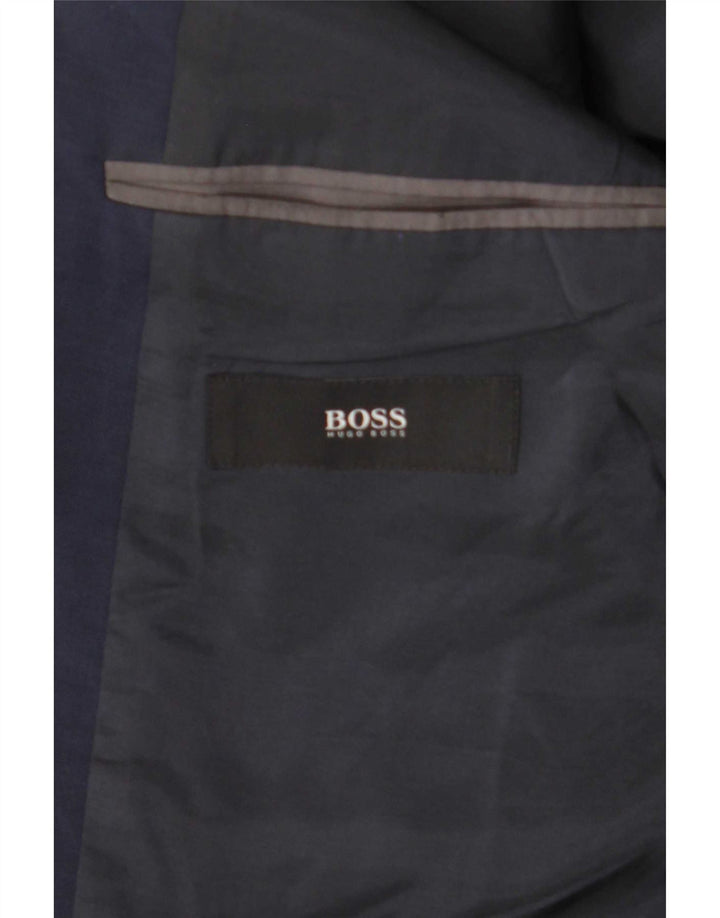 Blazer pentru bărbați Hugo Boss, cu 2 nasturi, EU 46, lână virgină, bleumarin, mic